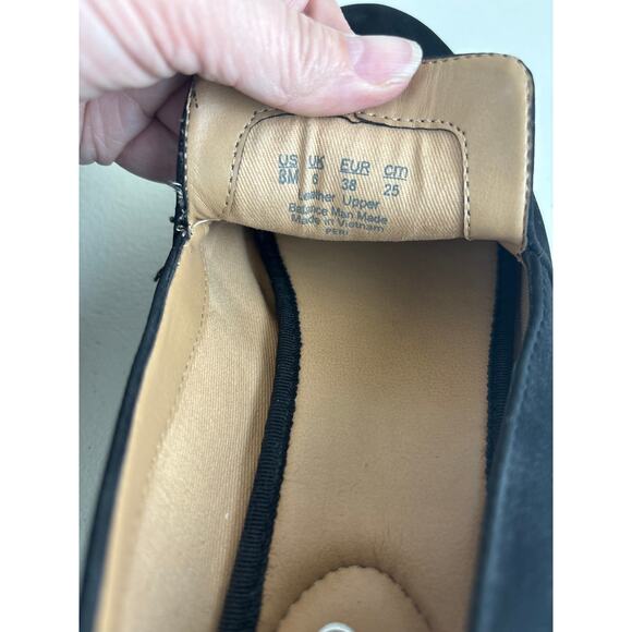 Franco Sarto Haylee Black Suede Leather Loafer Flats Size 8M - Picture 7 of 9